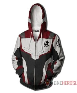 OneHeroSuits Quantum Suits Hoodies Avengers Endgame Creative Printed Zip-up Hooded Sweatshirt