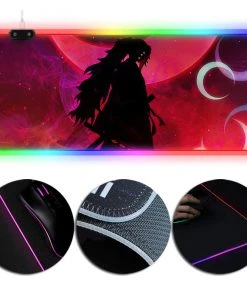 OneHeroSuits RGB Lighting X-Large Mousepad Demon Slayer Upper Moon 1 Kokushibo Creative Printed Mouse Pad
