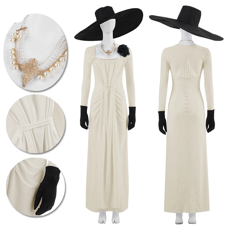 Resident Evil Village Cosplay Costume Lady Dimitrescu OneHeroSuits Costumes