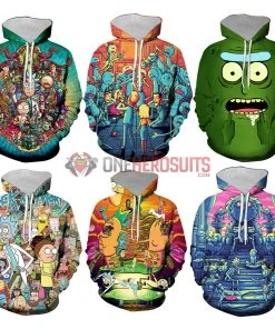 OneHeroSuits Rick And Morty Hoodies Creative 3D Print Hooded Sweatshirt Collection