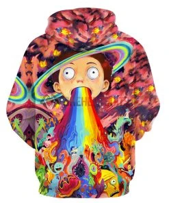 OneHeroSuits Cozy Hoodies Rick And Morty Hoodies Creative 3D Print Pullover Hooded Sweatshirt Ver.2