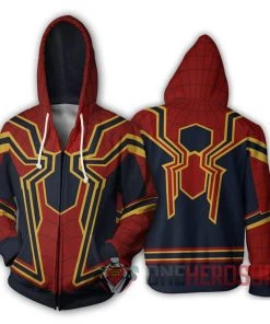 OneHeroSuits Cozy Hoodies Spider-man Hoodies Creative Printed Zip-Up Hooded Sweatshirt Collection