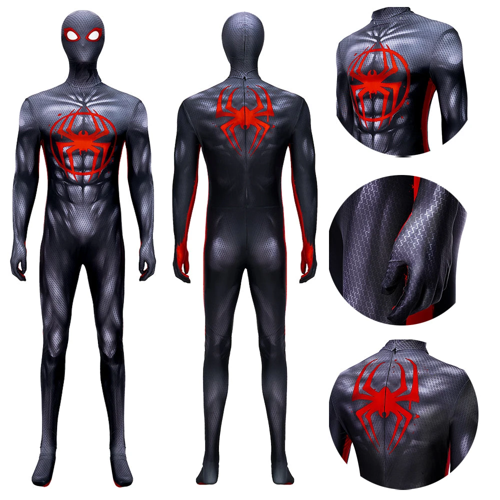 OneHeroSuits Spiderman Across The Spider-Verse Cosplay Costumes Black Spider Bodysuit