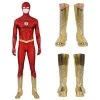 OneHeroSuits The Flash S8 Spandex Bodysuit Version Gold Boots Costumes