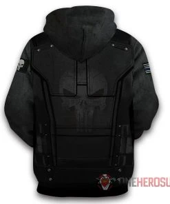 OneHeroSuits The Punisher Hoodies Creative 3D Print Pullover Hooded Sweatshirt Cozy Hoodies