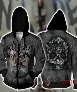 OneHeroSuits The Walking Dead Hoodies "Dont Open Dead Inside" Meme Printed Hooded Sweatshirt