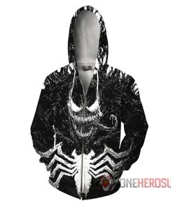 OneHeroSuits Cozy Hoodies Venom Hoodies Spider-man Venom Eddie Brock Creative Printed Hooded Sweatshirt