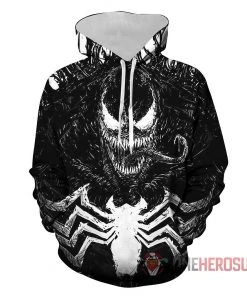 OneHeroSuits Cozy Hoodies Venom Hoodies Spider-man Venom Eddie Brock Creative Printed Hooded Sweatshirt