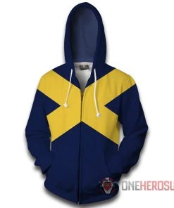 OneHeroSuits X-Men Dark Phoenix Hoodies Creative Printed Zip-Up Hooded Sweatshirt Cozy Hoodies