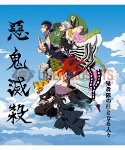 OneHeroSuits Demon Slayer Nine Swordsmen Creative Print Anime T-shirt