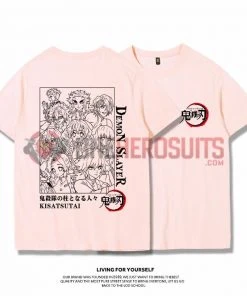 OneHeroSuits Demon Slayer Creative Print Anime T-shirt Kyoujurou/Giyuu/Kochou Shinobu