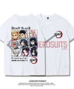 OneHeroSuits Demon Slayer Creative Print Anime T-shirt Kyoujurou/Giyuu/Kochou Shinobu
