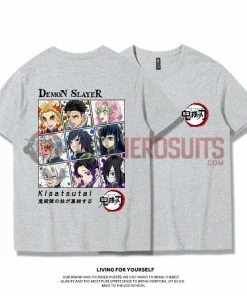 OneHeroSuits Demon Slayer Creative Print Anime T-shirt Kyoujurou/Giyuu/Kochou Shinobu