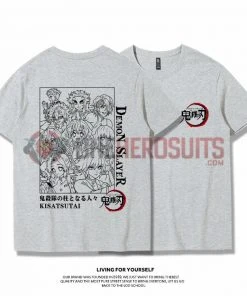 OneHeroSuits Demon Slayer Creative Print Anime T-shirt Kyoujurou/Giyuu/Kochou Shinobu