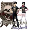 OneHeroSuits Attack On Titan Creative Print Anime Skeleton T-shirt