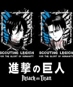 OneHeroSuits Attack On Titan Creative Print Anime T-shirt Eren/Levi/Mikasa