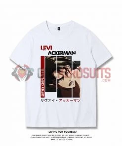 OneHeroSuits Attack On Titan Creative Print Anime Colorful T-shirt Levi/Eren/Mikasa/Armin