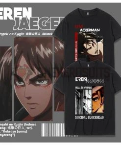 OneHeroSuits Attack On Titan Creative Print Anime Colorful T-shirt Levi/Eren/Mikasa/Armin