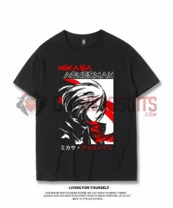 OneHeroSuits Attack On Titan Creative Print Anime Colorful T-shirt Levi/Eren/Mikasa/Armin