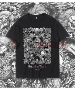 OneHeroSuits Attack On Titan Creative Print Anime Eren Nine Titan T-shirt