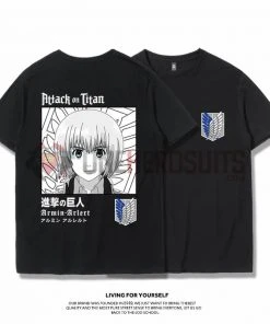 OneHeroSuits Attack On Titan Creative Print Anime T-shirt Eren/Armin/Levi/Mikasa