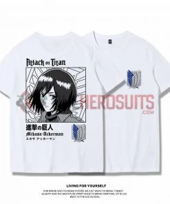 OneHeroSuits Attack On Titan Creative Print Anime T-shirt Eren/Armin/Levi/Mikasa