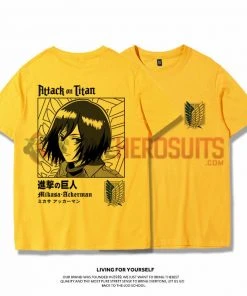 OneHeroSuits Attack On Titan Creative Print Anime T-shirt Eren/Armin/Levi/Mikasa