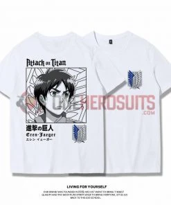 OneHeroSuits Attack On Titan Creative Print Anime T-shirt Eren/Armin/Levi/Mikasa