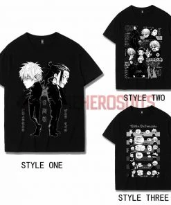 OneHeroSuits Jujutsu Kaisen Creative Print Anime Gojo Satoru And Geto Suguru Joint T-shirt
