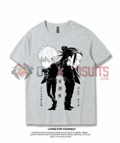 OneHeroSuits Jujutsu Kaisen Creative Print Anime Gojo Satoru And Geto Suguru Joint T-shirt