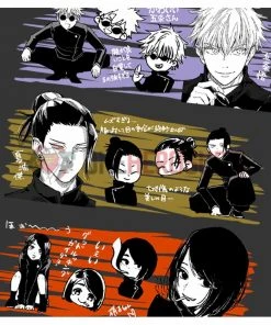 OneHeroSuits Jujutsu Kaisen Creative Print Anime Colorful T-shirt Geto Suguru/Gojo Satoru