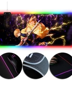 OneHeroSuits RGB Lighting Mouse Pad Zenitsu Agatsuma No Yaiba Breath Of Thunder Ver.1