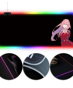 OneHeroSuits DARLING In The FRANXX Mouse Pad Zero Two Printed RGB Gaming Mouse Pad V2