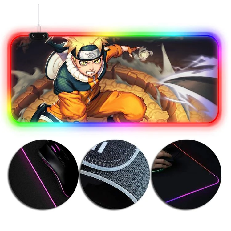 OneHeroSuits RGB Gaming Mouse Pad Naruto Uzumaki Creative Printing Extra Large