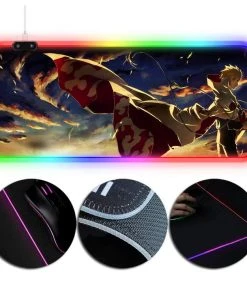 OneHeroSuits Naruto Hokage Anime Printing RGB LED Mouse Pad Extra Large
