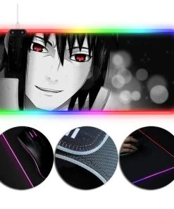 OneHeroSuits RGB Gaming Mouse Pad Naruto Sasuke Uchiha Printing Extra Large