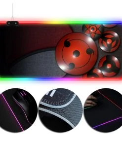 OneHeroSuits Naruto Sharingan Printed RGB Gaming Mouse Pad Extra Large Size V2