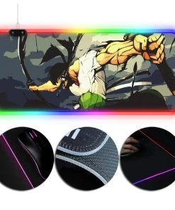 OneHeroSuits RGB Gaming Mouse Pad Extra Large One Piece Zoro Printing