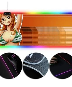 OneHeroSuits RGB Gaming Mouse Pad Extra Large Nami Anime One Piece Printing