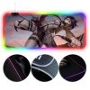 OneHeroSuits RGB Gaming Mouse Pad Extra Large Attack On Titan Mikasa Ackerman Fighting