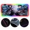 OneHeroSuits RGB LED Gaming Mouse Pad Extra Large Mikasa Ackerman And Captain Levi Creative Printing