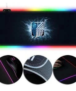 OneHeroSuits LED Mouse Pad Large Extended Mousepad The Logo Of The Survey Corps Printed