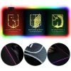 OneHeroSuits Attack On Titan Logo Printed LED Mouse Pad Large Extended Mousepad Full Desktop