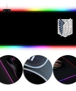 OneHeroSuits Survey Corps Logo Printed LED Mouse Pad Large Extended Mousepad Full Desktop