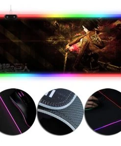 OneHeroSuits Mikasa Ackerman Printed LED Mouse Pad Large Extended Mousepad Full Desktop