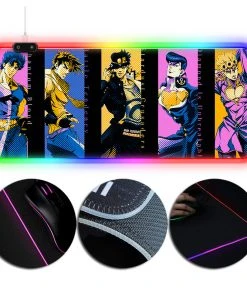OneHeroSuits Creative Printed RGB Gaming Mouse Pad Extra Large JoJo's Bizarre Adventure Edition