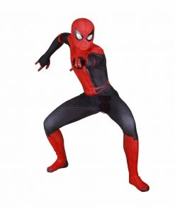 OneHeroSuits Spider Man Spandex Suit Far From Home Black And Red Cosplay Bodysuit Zentai/Jumpsuit