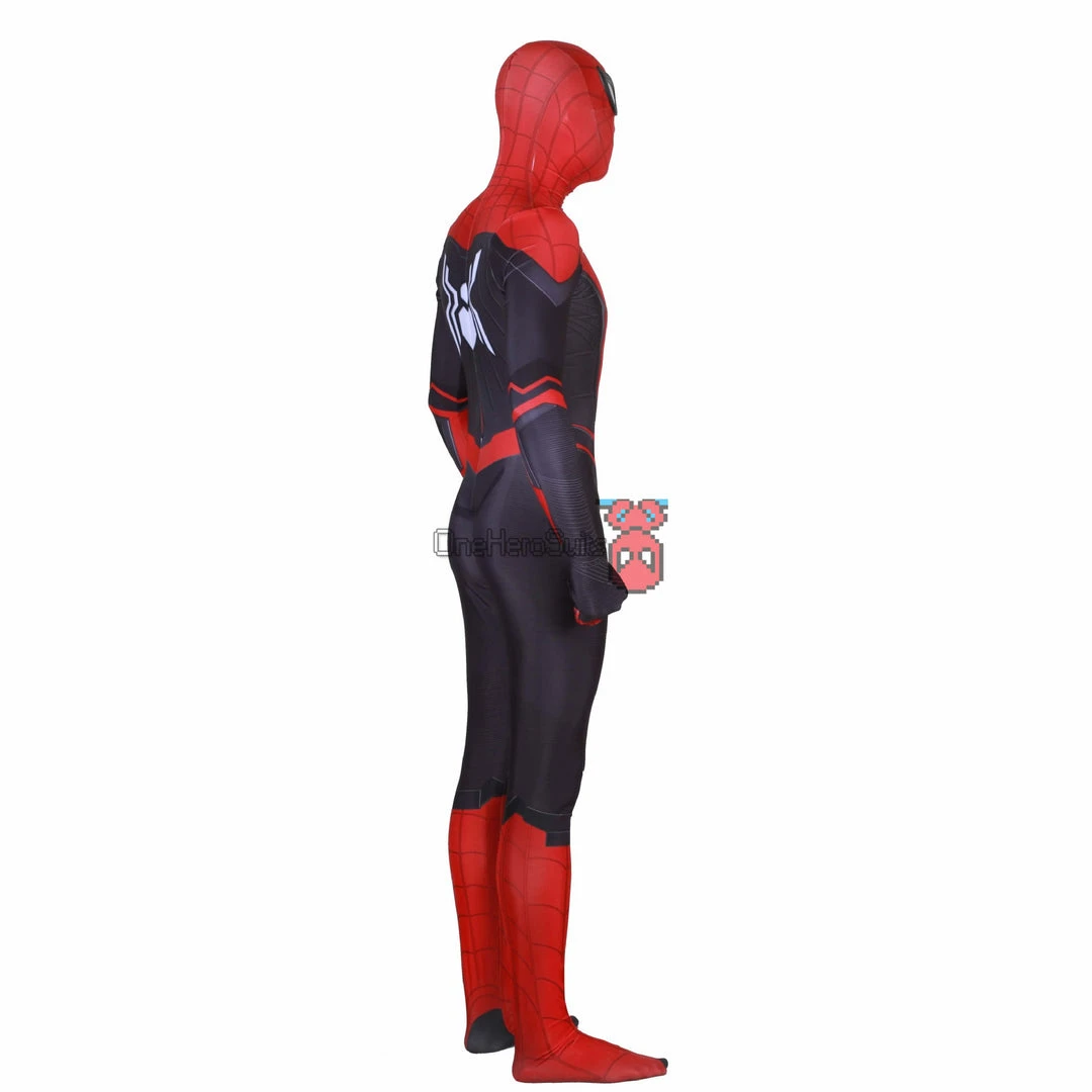 OneHeroSuits Spider Man Spandex Suit Far From Home Black And Red Cosplay Bodysuit Zentai/Jumpsuit