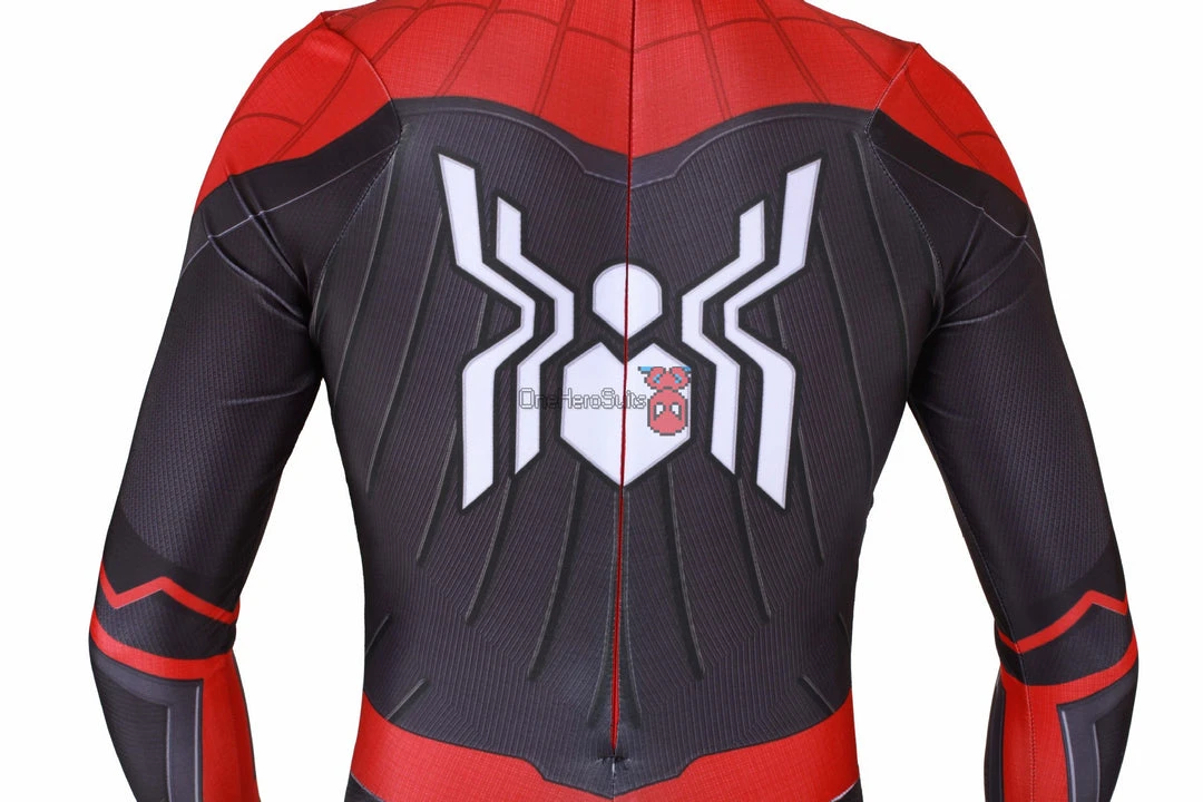 OneHeroSuits Spider Man Spandex Suit Far From Home Black And Red Cosplay Bodysuit Zentai/Jumpsuit