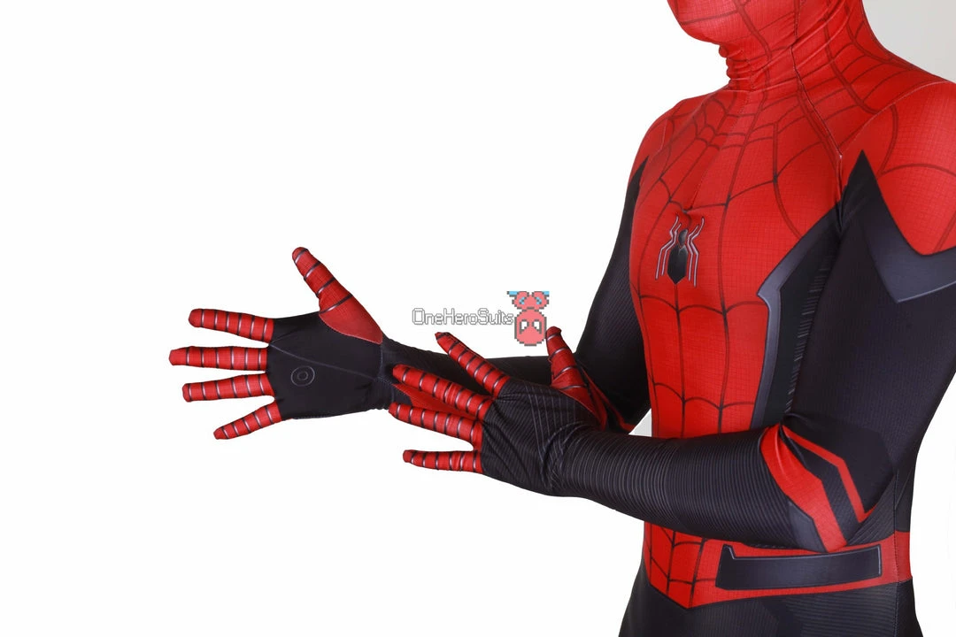 OneHeroSuits Spider Man Spandex Suit Far From Home Black And Red Cosplay Bodysuit Zentai/Jumpsuit